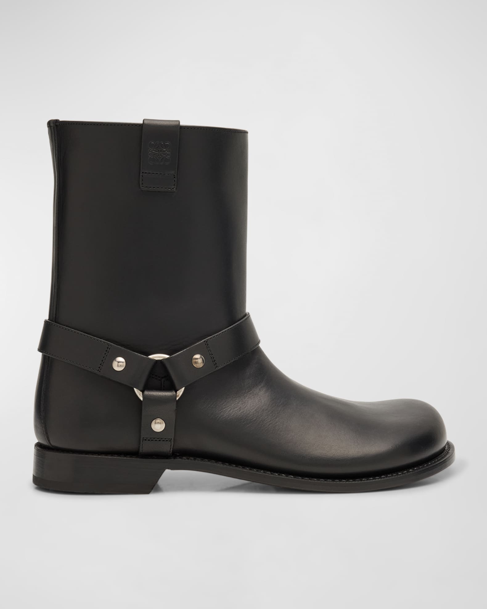 Loewe Men s Campo Leather Biker Boots Neiman Marcus