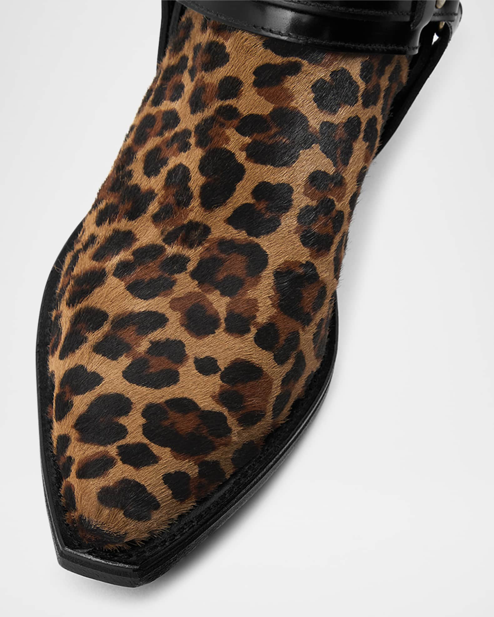 Biker boots leopard top