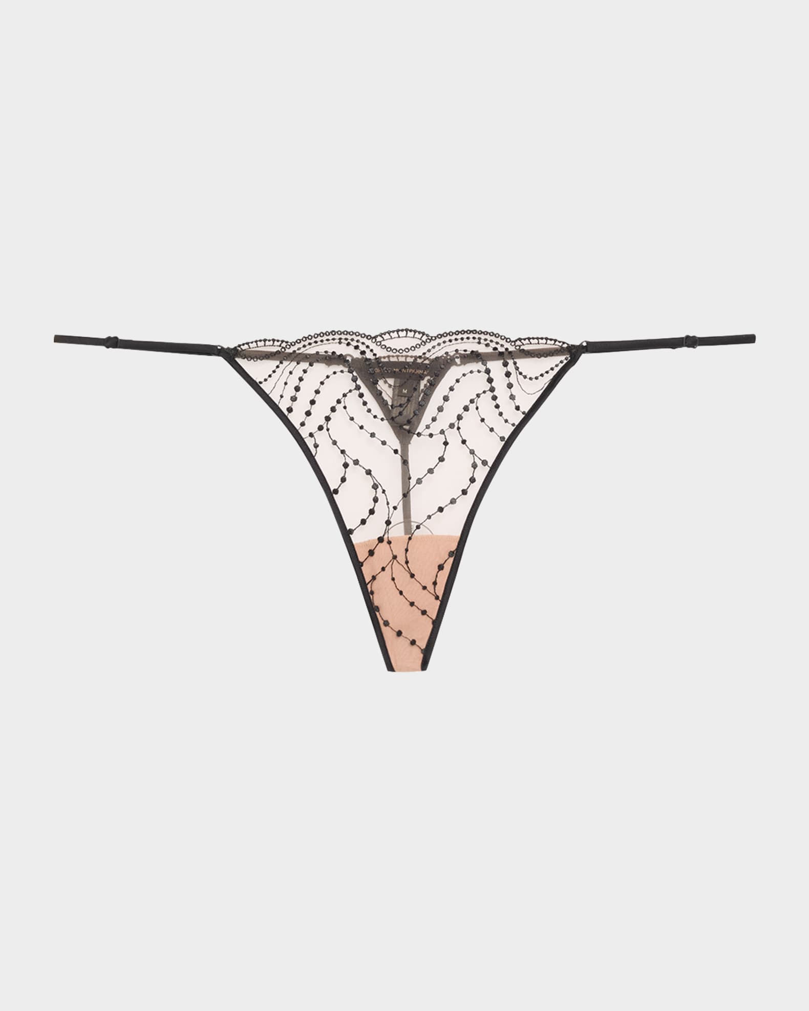 Ondule Embroidered Tulle G-String 0