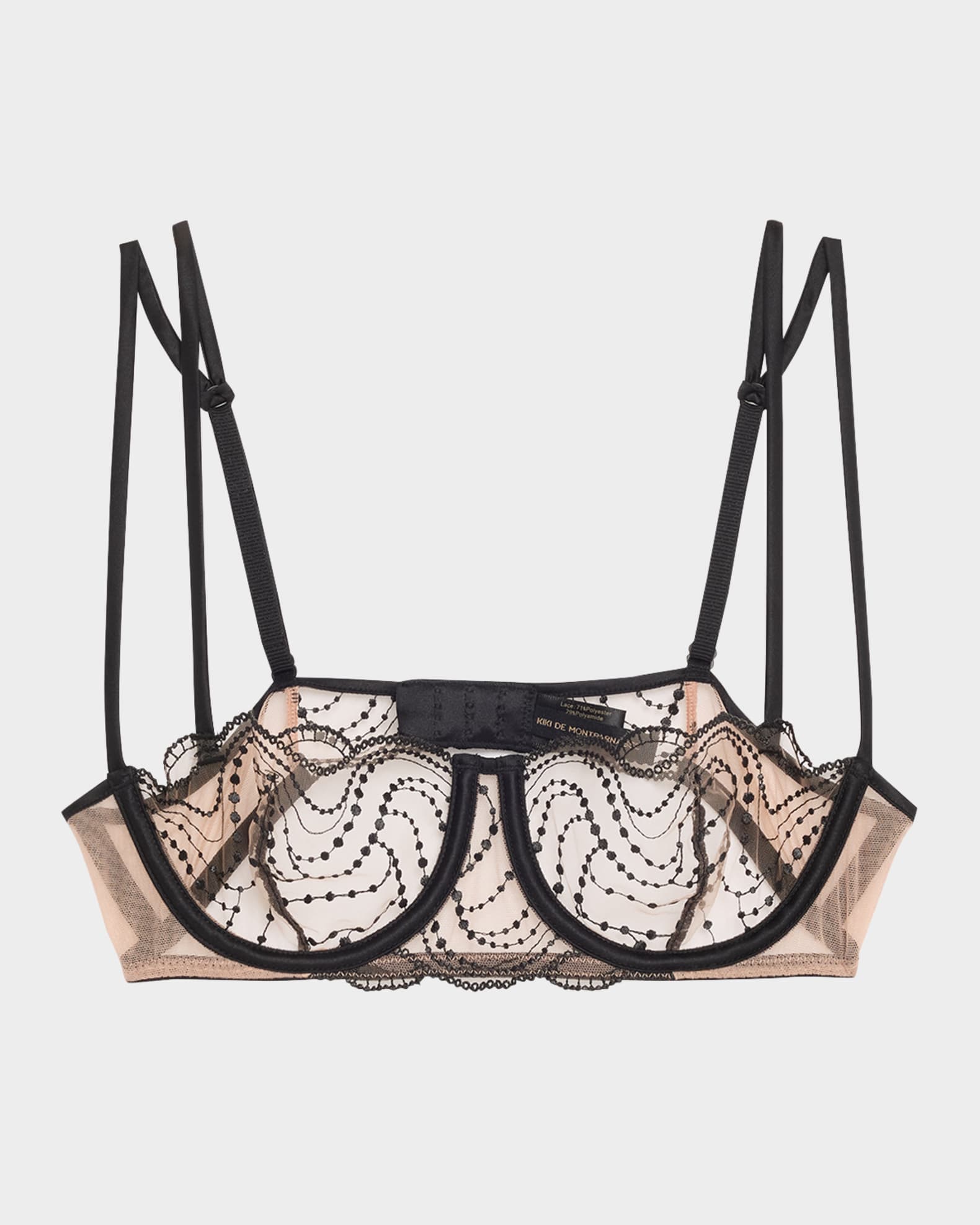 Ondule Embroidered Tulle Balconette Bra 0