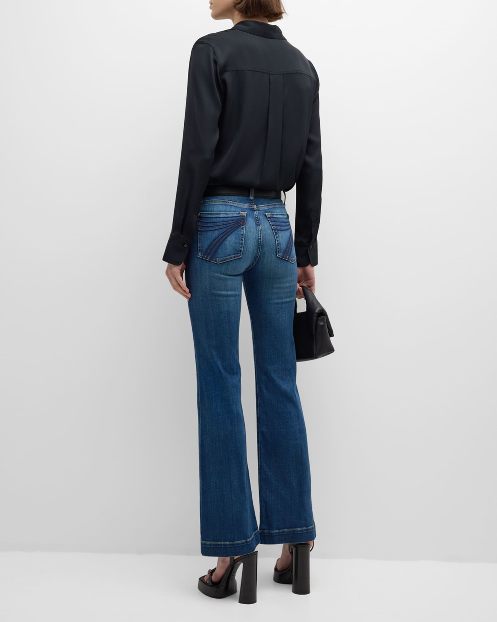 7 For All Mankind Slim Illusion Tailorless Dojo Jeans- Pine