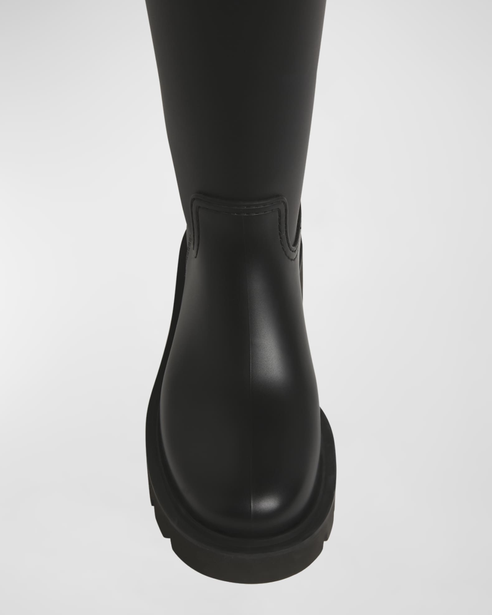 Moncler Kickstream Leather Tall Rain Boots | Neiman Marcus