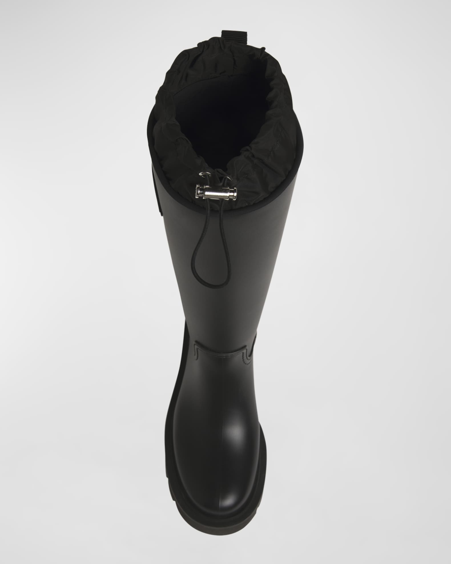 Moncler Kickstream Leather Tall Rain Boots | Neiman Marcus