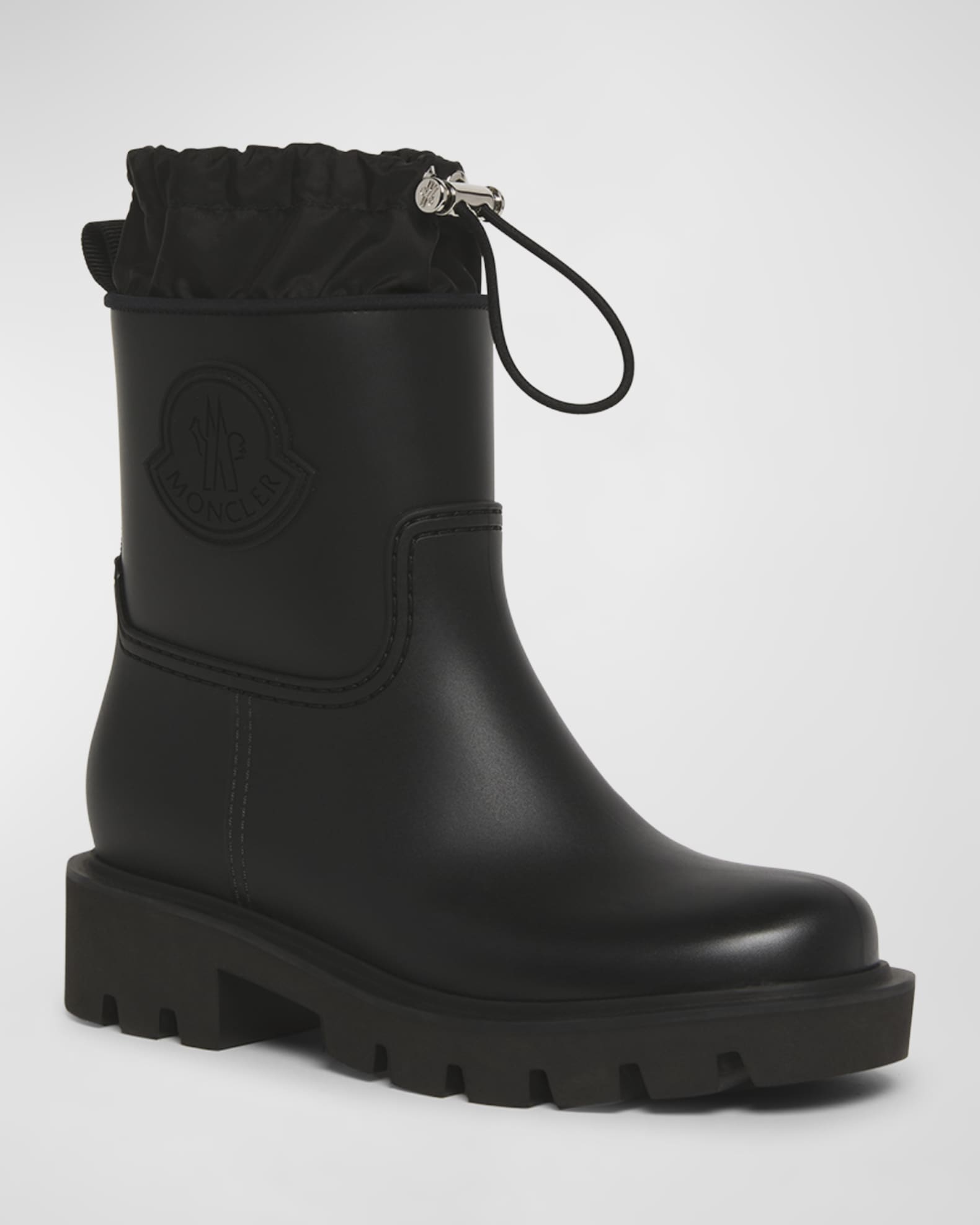 Moncler Black Kickstream Rain Boots