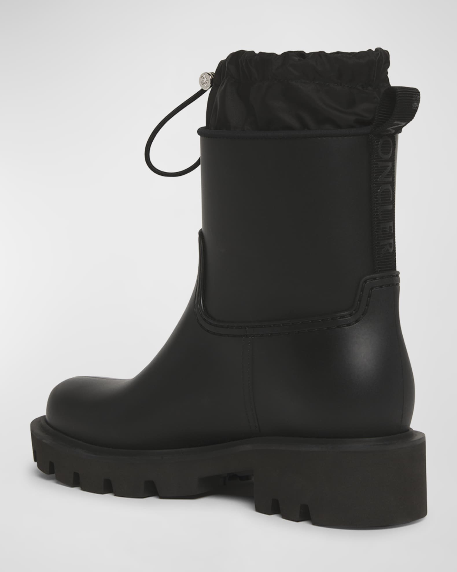 Moncler Kickstream Waterproof Rain Boots | Black | FARFETCH