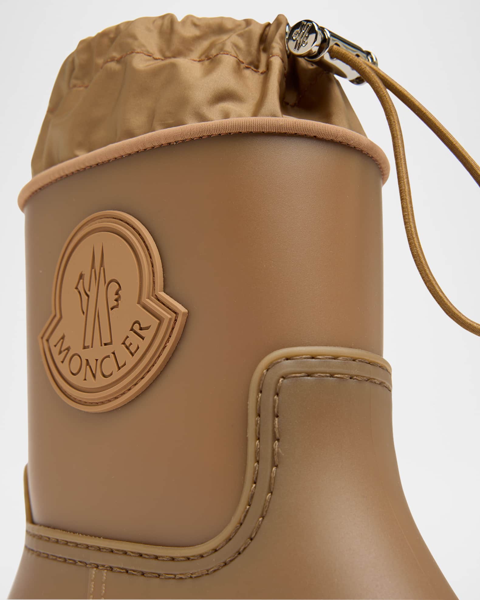 Moncler Kickstream Leather Rain Ankle Booties | Neiman Marcus