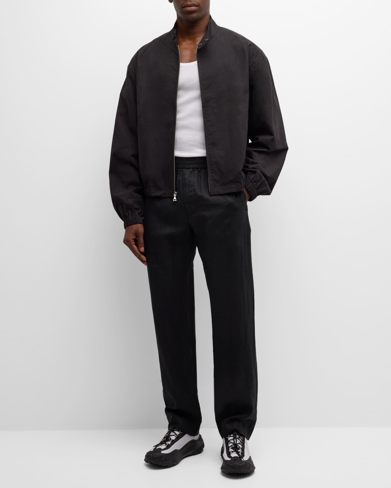 Men s Solid Harrington Jacket