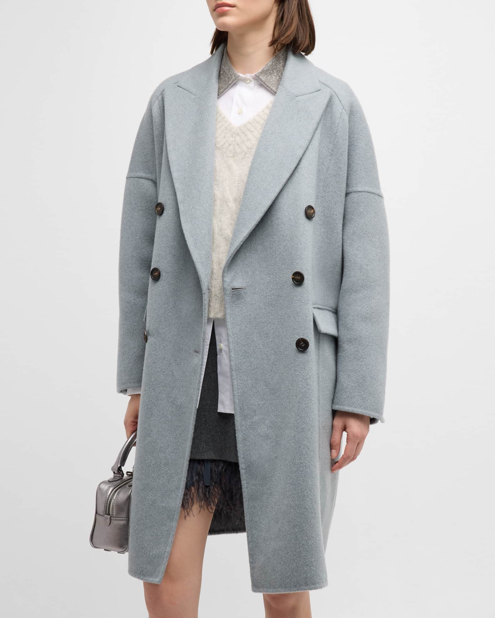 新発売の Brunello Cucinelli Overcoat Double-Breasted Cashmere ベスト/ジレ