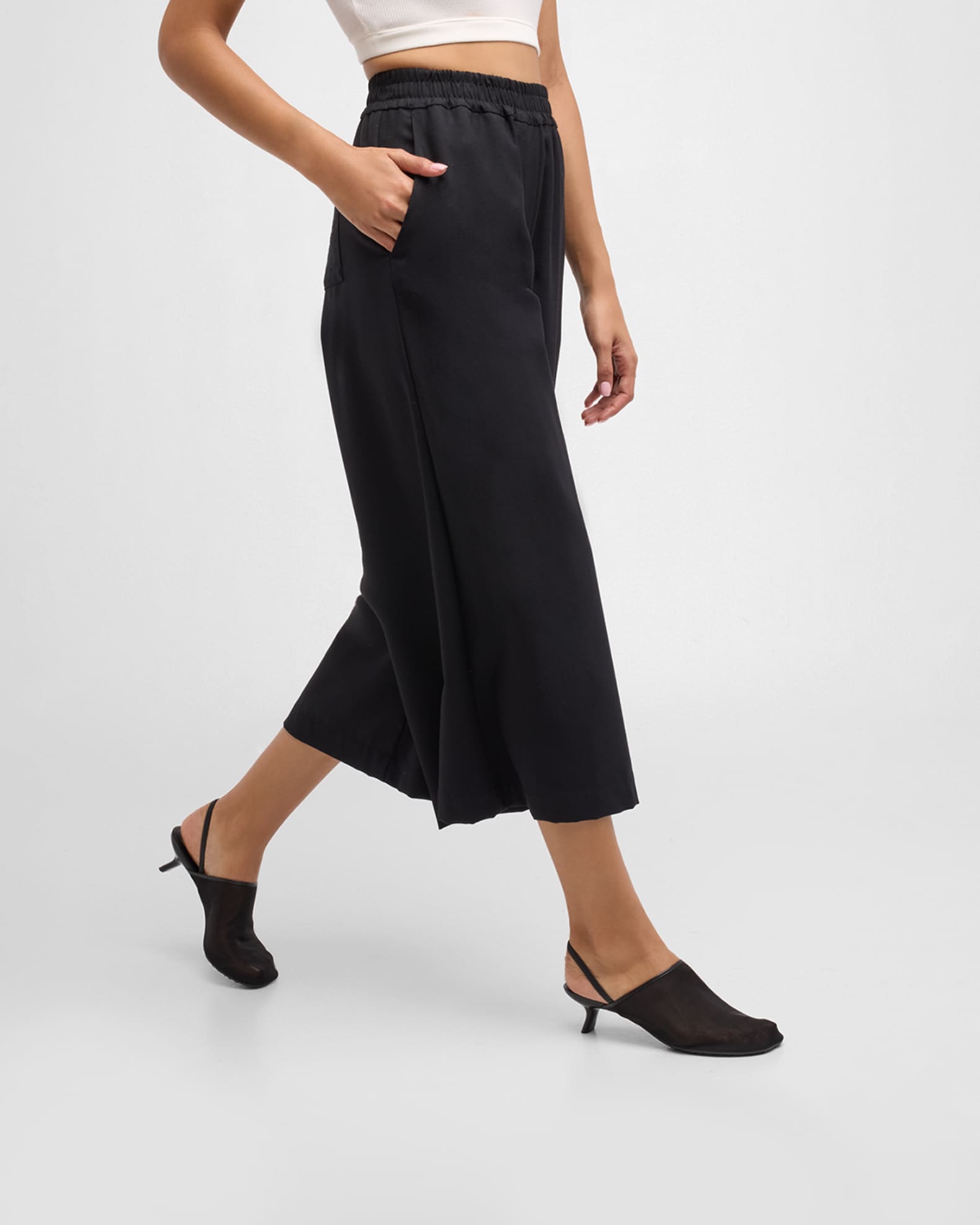 Petal Mesh Slingback Pumps 1