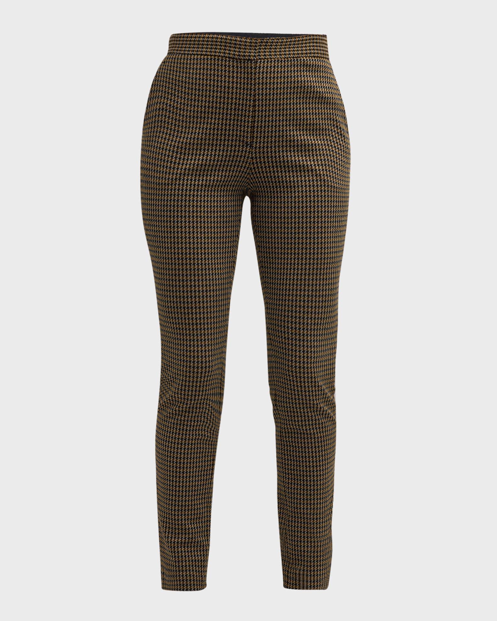 Rosetta Getty Houndstooth Cropped Skinny Pants