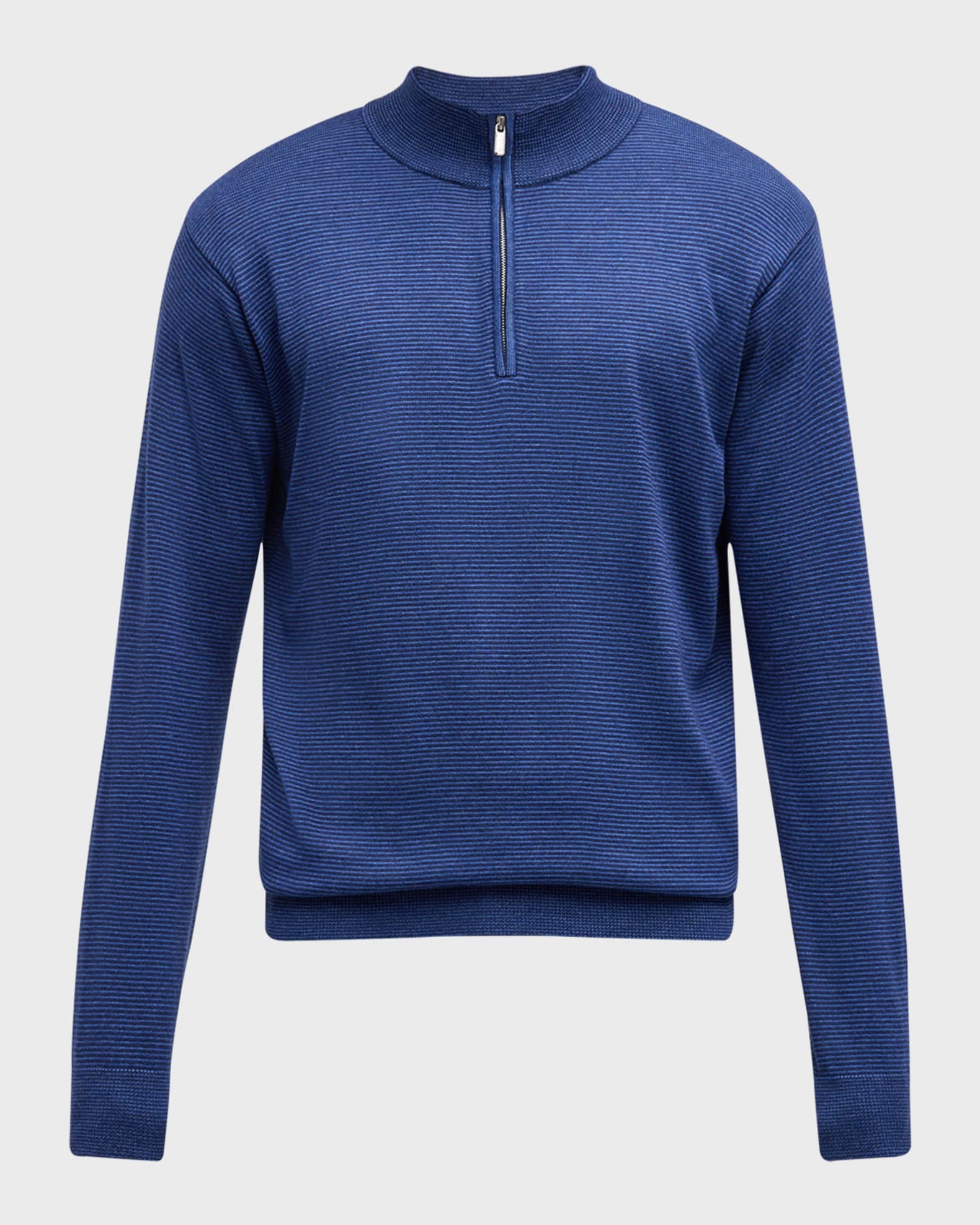Men's Canton Stripe Quarter-Zip Sweater