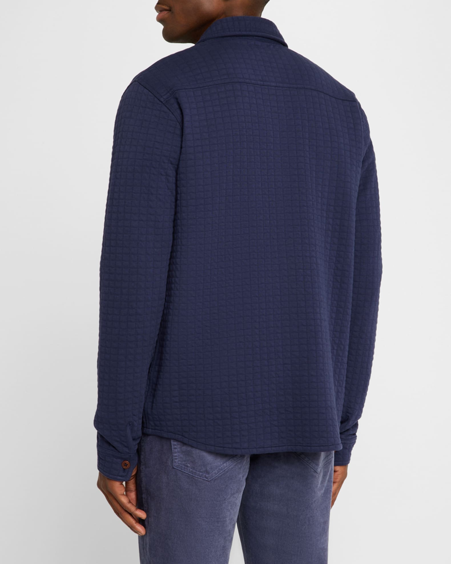 Peter Millar Men's Quad Quilted Knit Shirt Jacket | Neiman Marcus