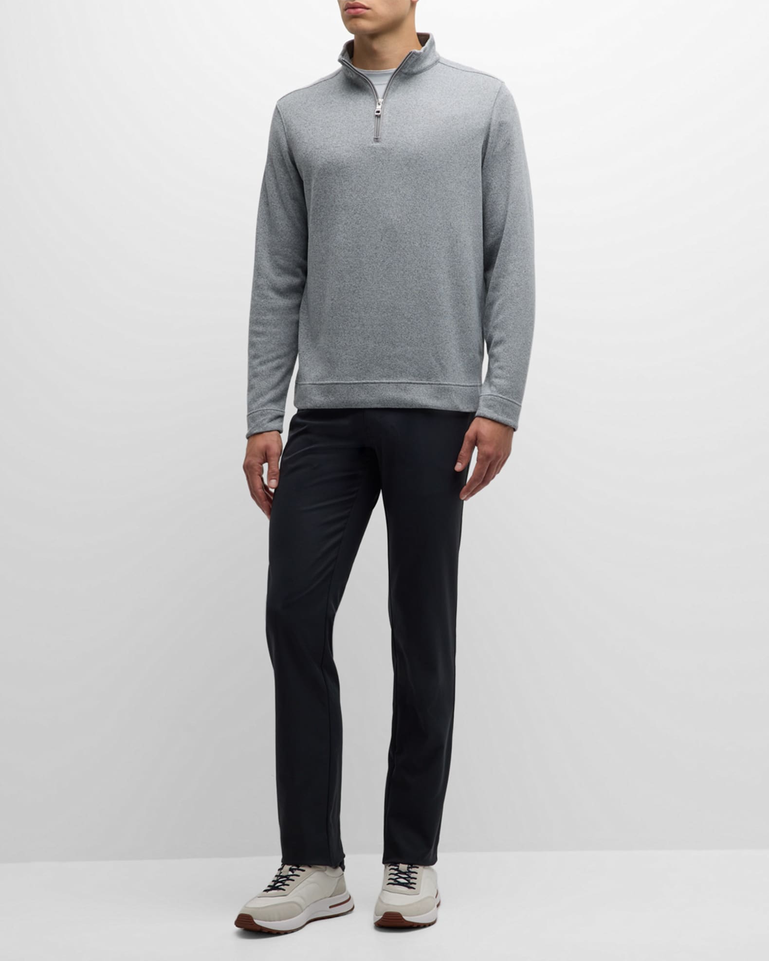 Peter Millar Men's Crown Fleece Quarter-Zip Sweater | Neiman Marcus