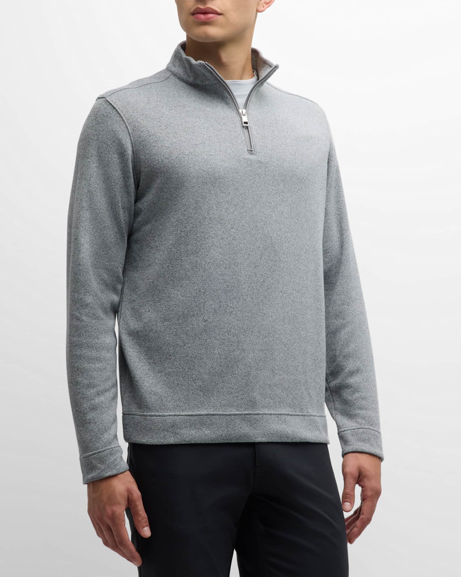 Peter Millar Men's Crown Fleece Quarter-Zip Sweater | Neiman Marcus
