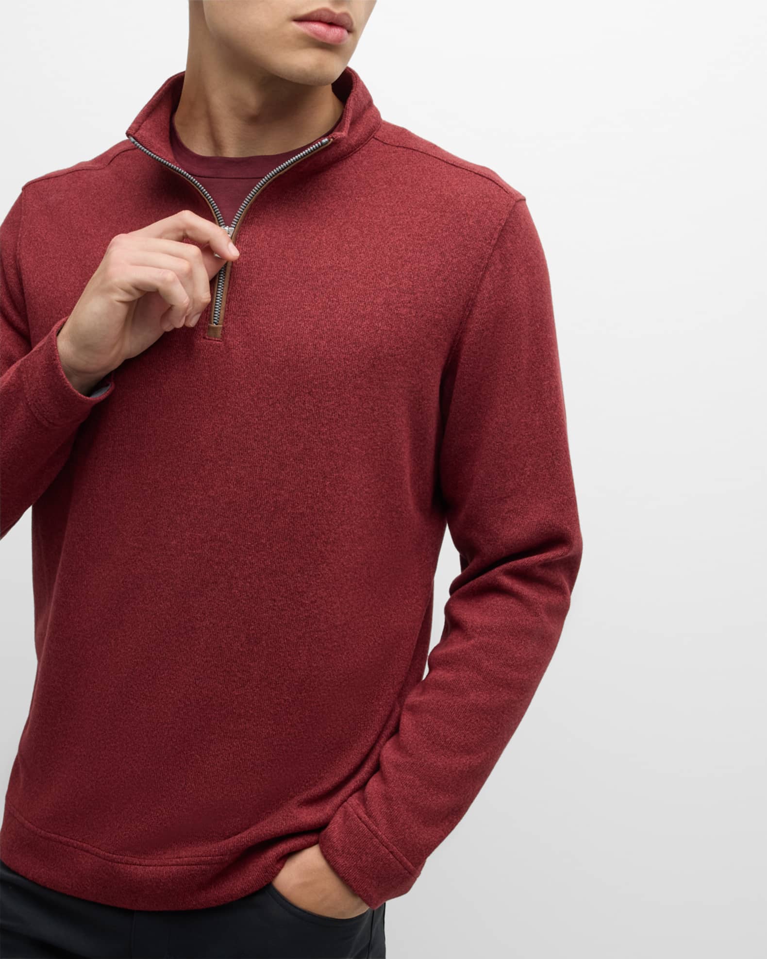 Peter Millar Men's Crown Fleece Quarter-Zip Sweater | Neiman Marcus