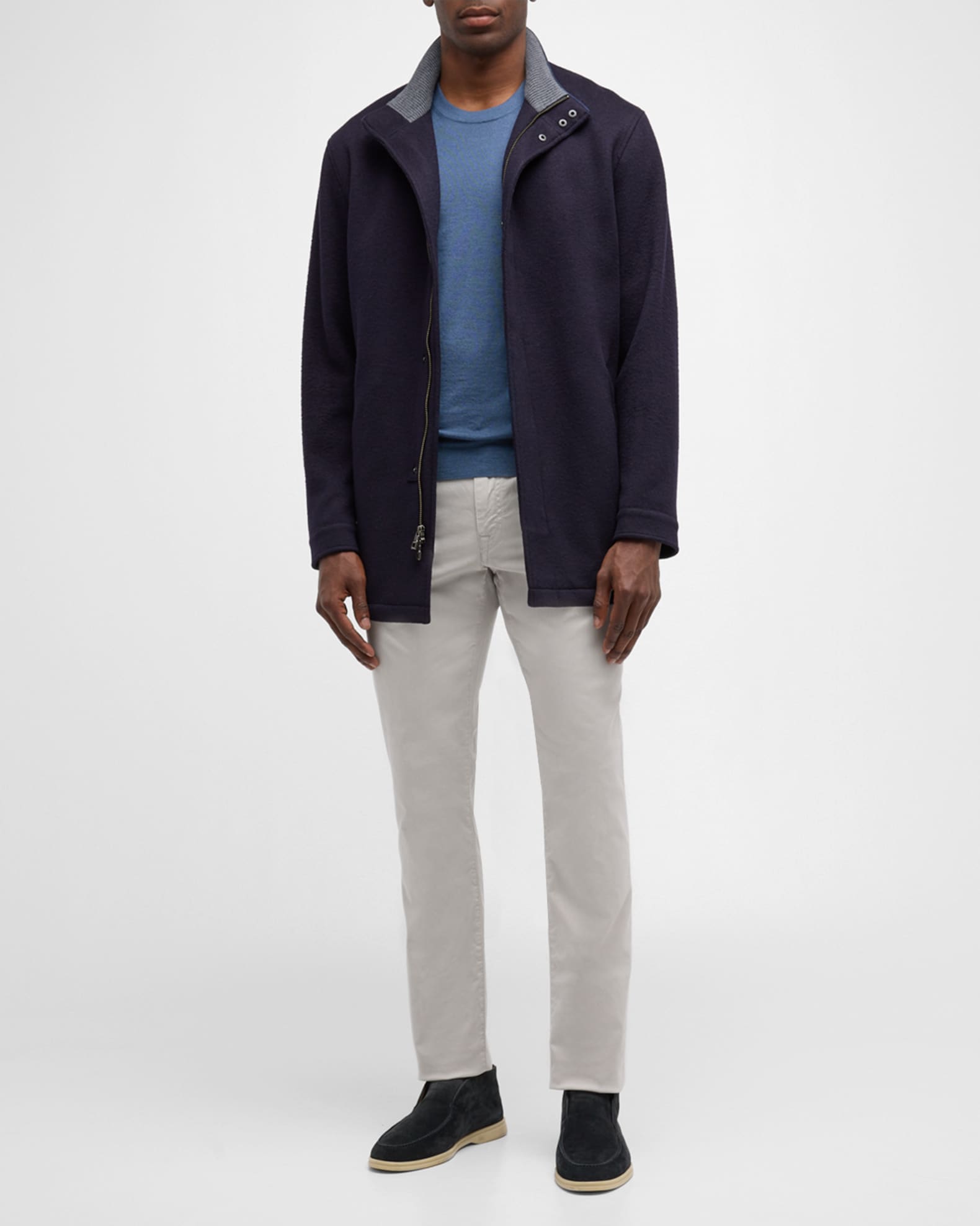 Peter Millar Men s Crown Flex Fleece City Coat Color Navy Size M