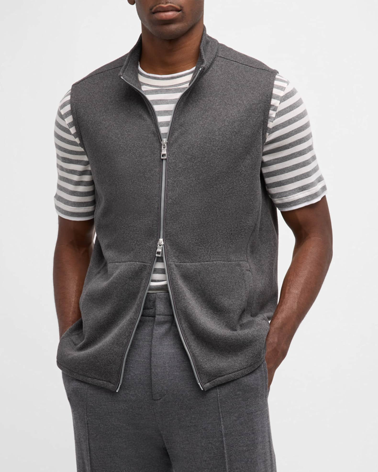 Peter Millar Men's Crown Fleece Sweater Vest | Neiman Marcus