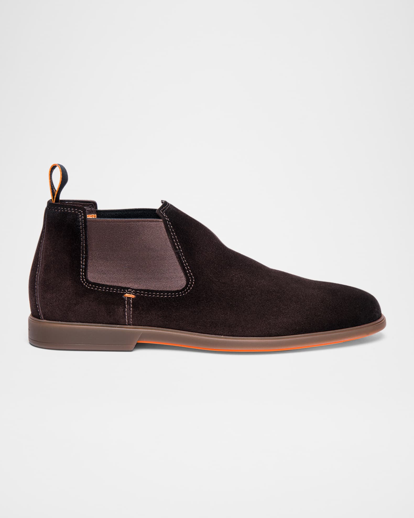Santoni Men s Regal Suede Chelsea Boots Brown Men s 8.5 Boots Chelsea Boots