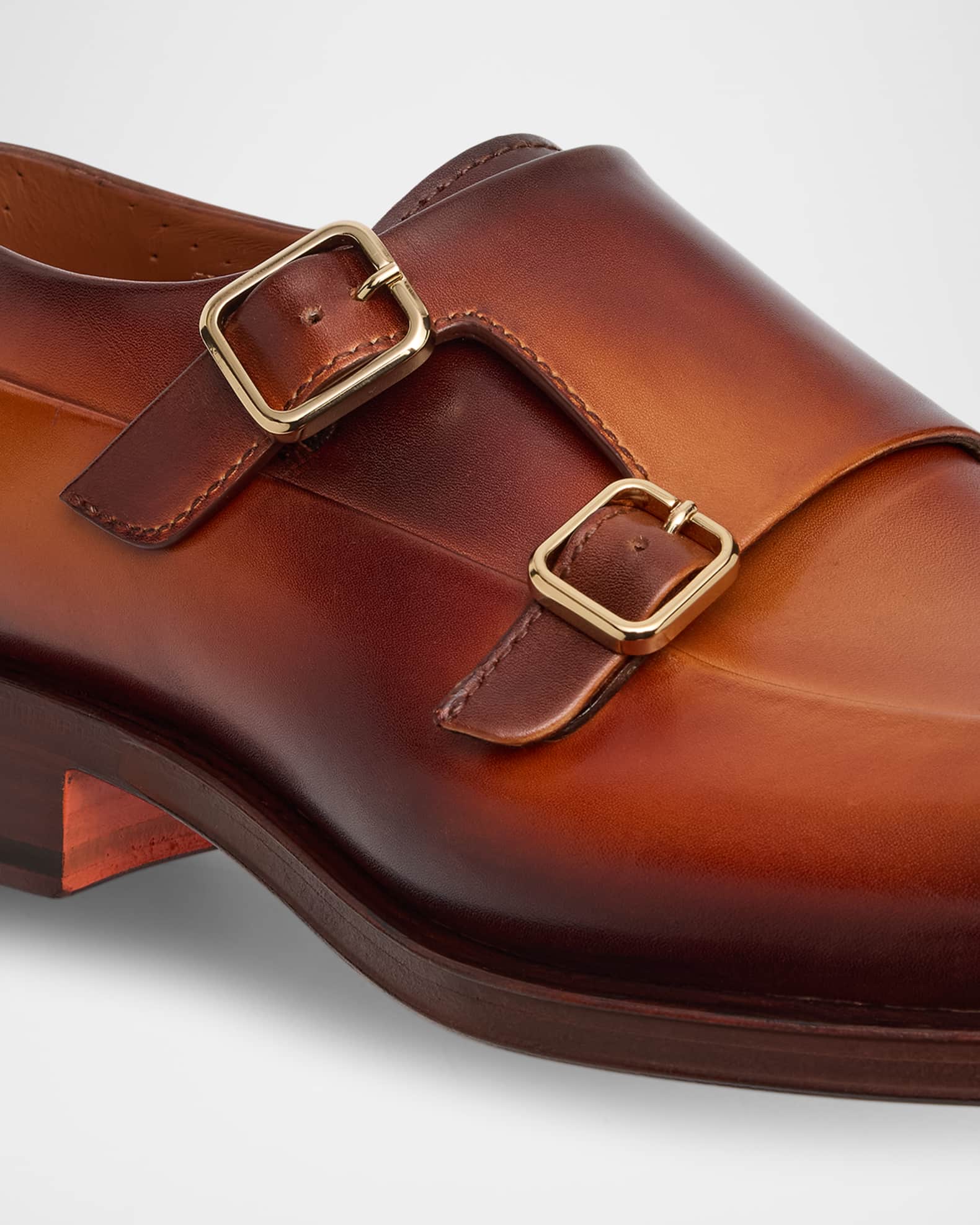 Santoni Men's Eros Double-Monk Strap Loafers Neiman Marcus