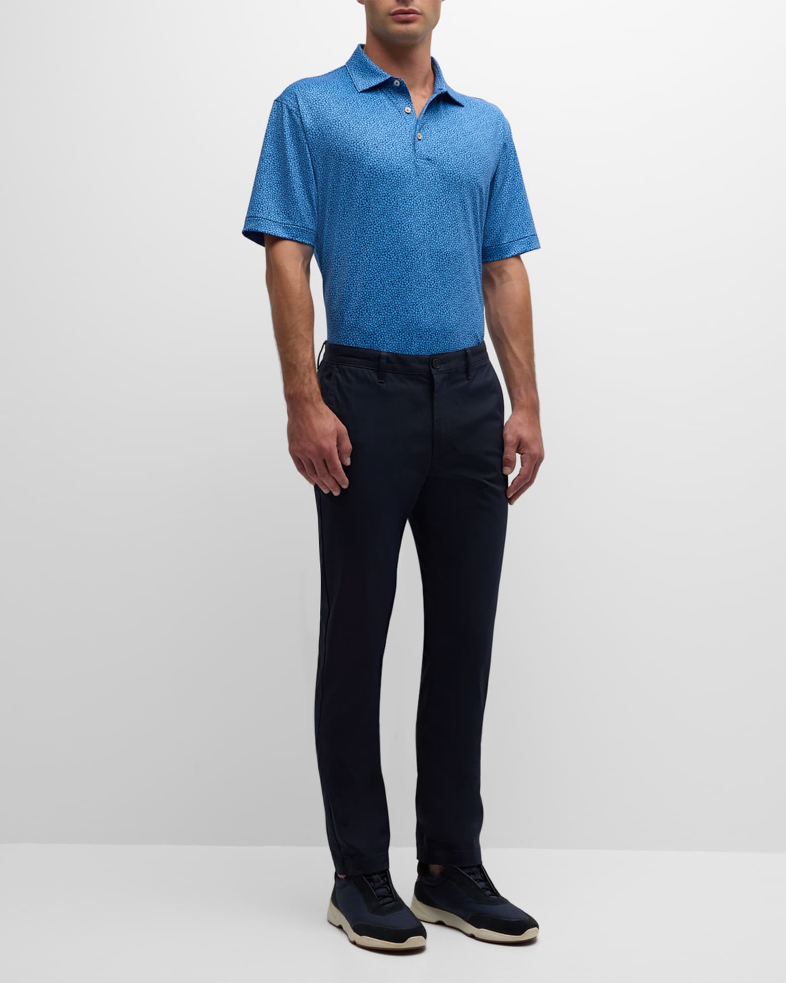 Peter Millar Men s Golf Luck of The Irish Performance Jersey Polo Color Sport Navy Size S Golf Shirts