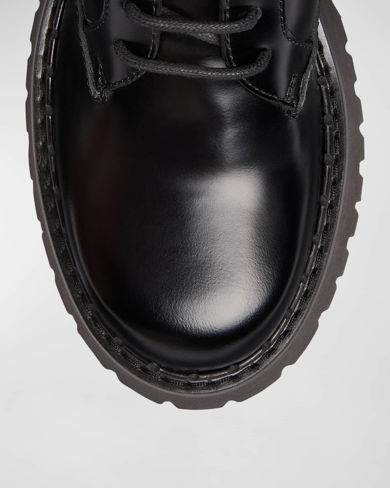 Thea Leather Web Combat Booties