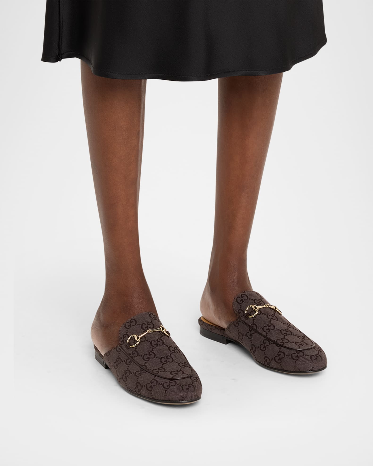 Gucci Princetown GG Canvas Bit Loafer Mules | Neiman Marcus