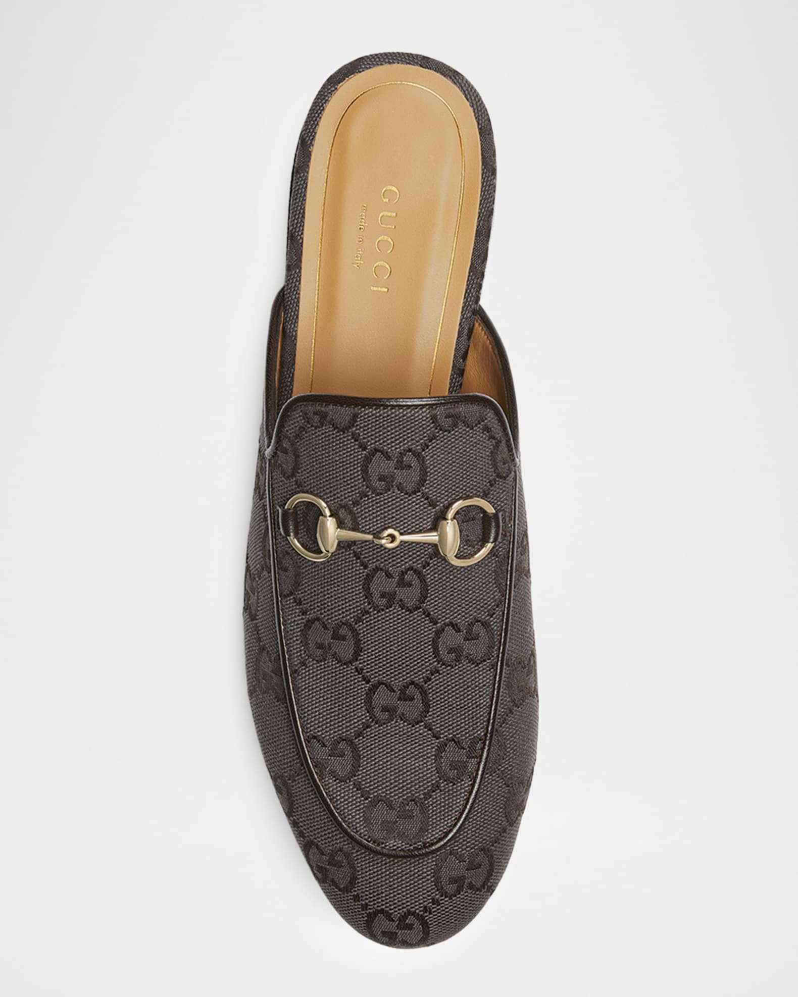 Gucci Princetown GG Canvas Bit Loafer Mules | Neiman Marcus