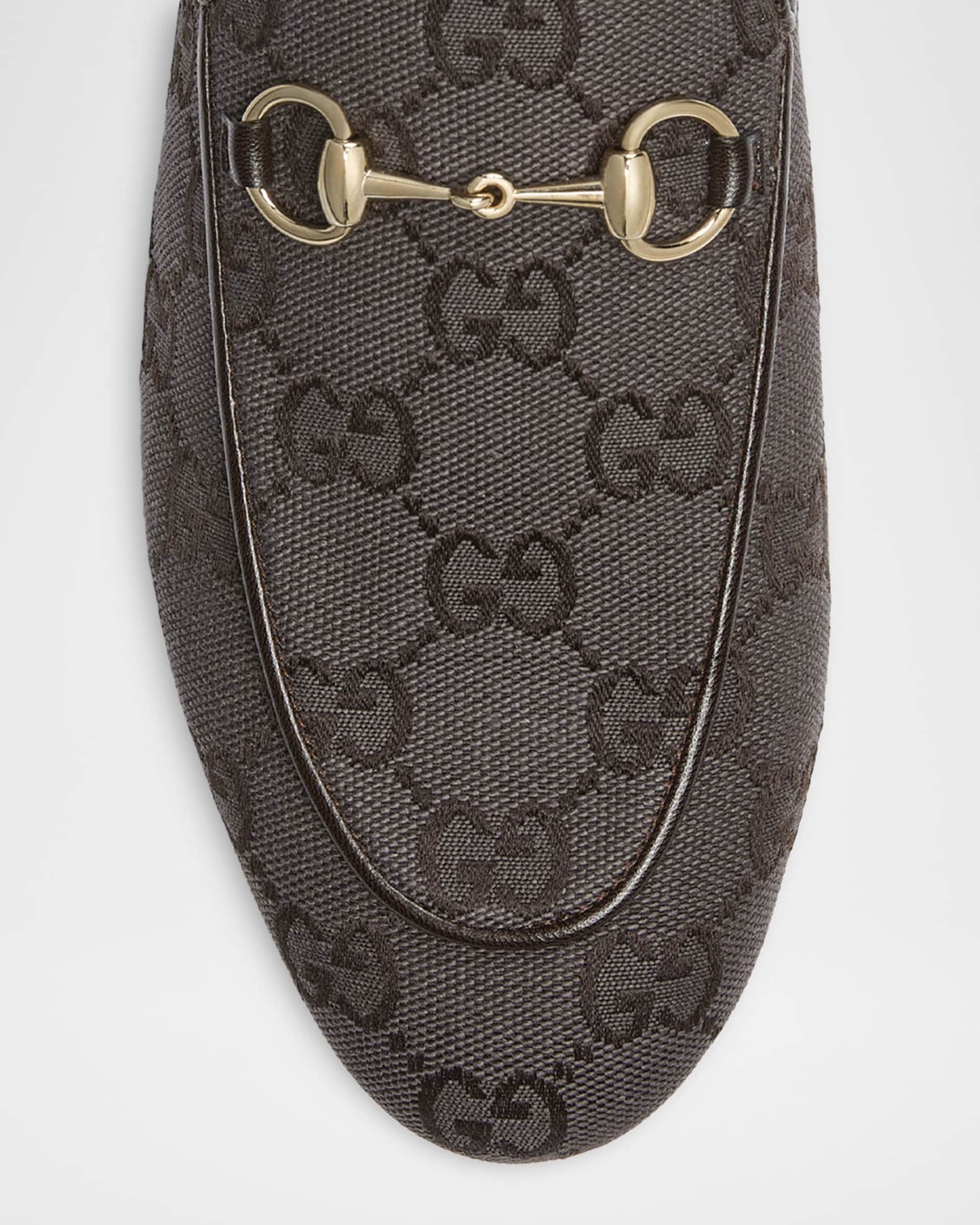 Gucci Princetown GG Canvas Bit Loafer Mules | Neiman Marcus