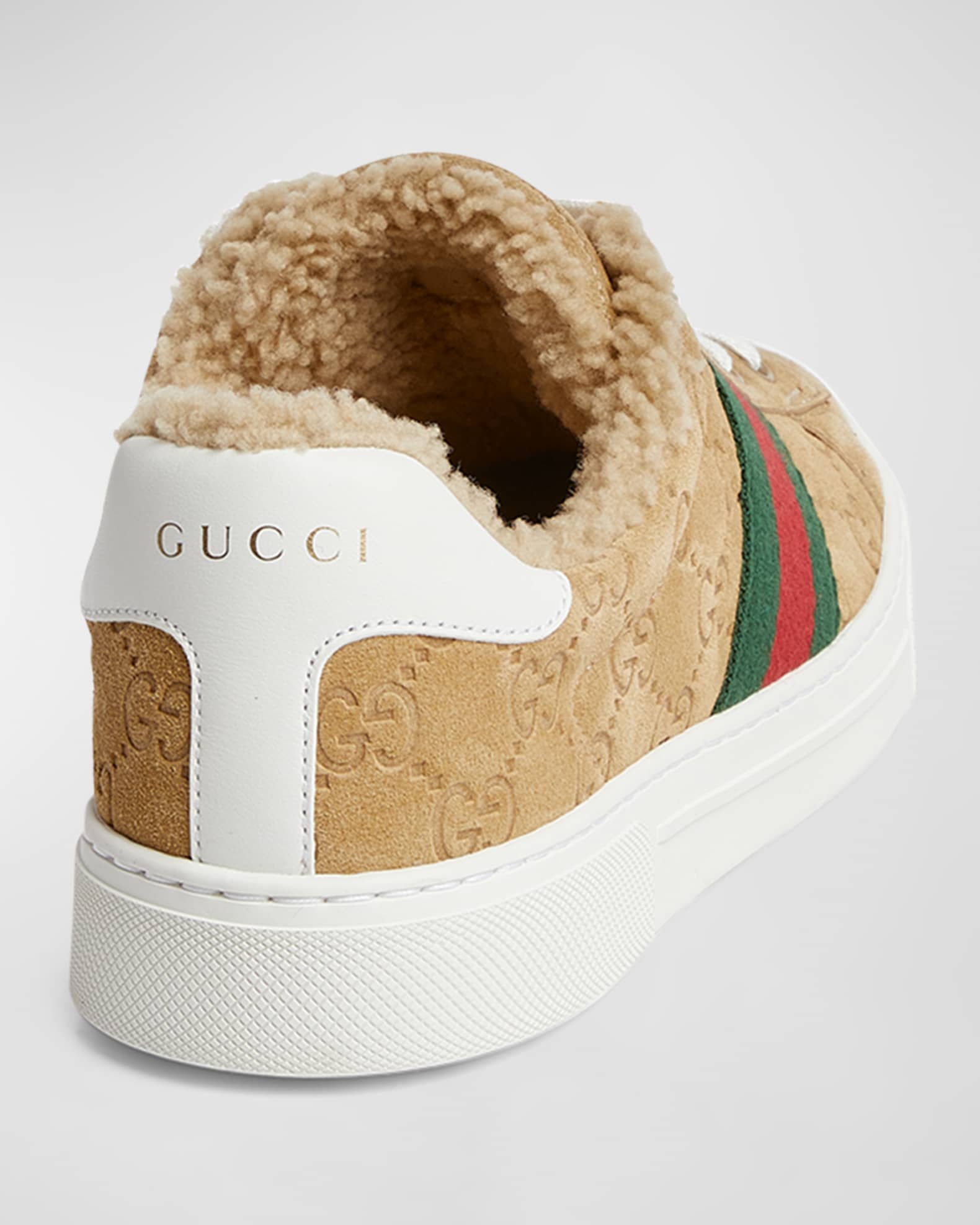 Fur gucci sneakers discount