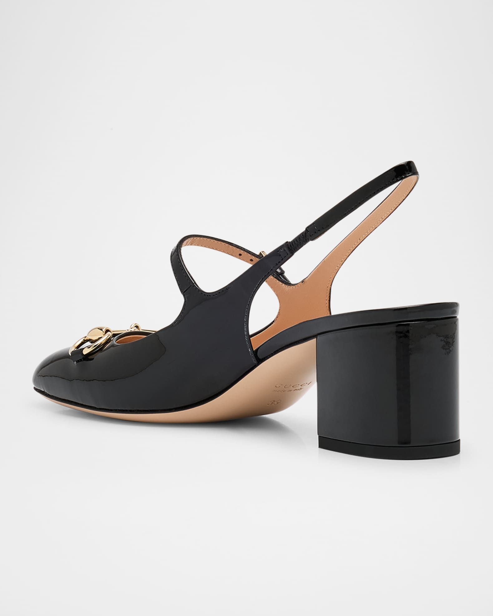 Gucci Lady Patent Bit Slingback Pumps | Neiman Marcus