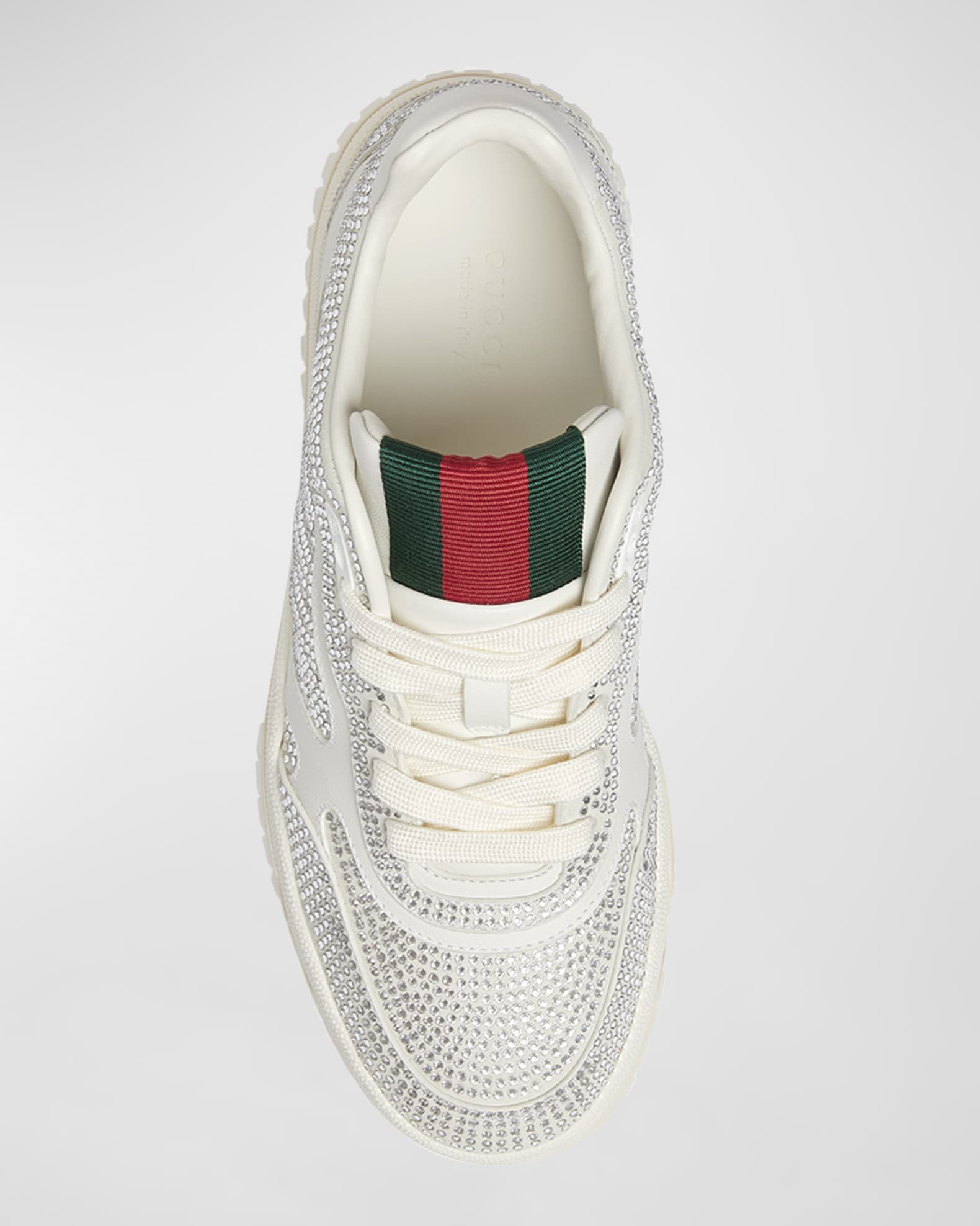 Gucci Crystal Web Low-Top Sneakers | Neiman Marcus
