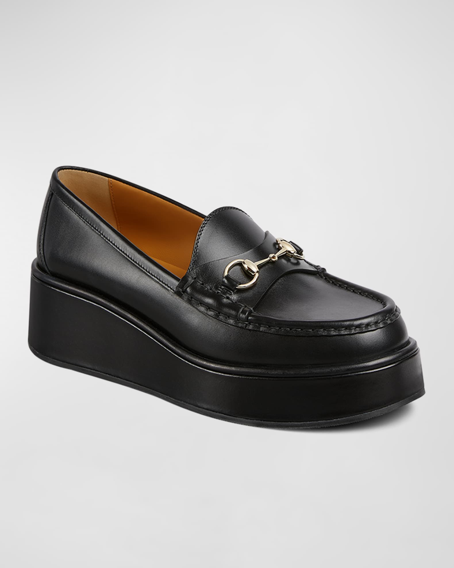 Idle Leather Bit Platform Loafers - Thumbnail 2