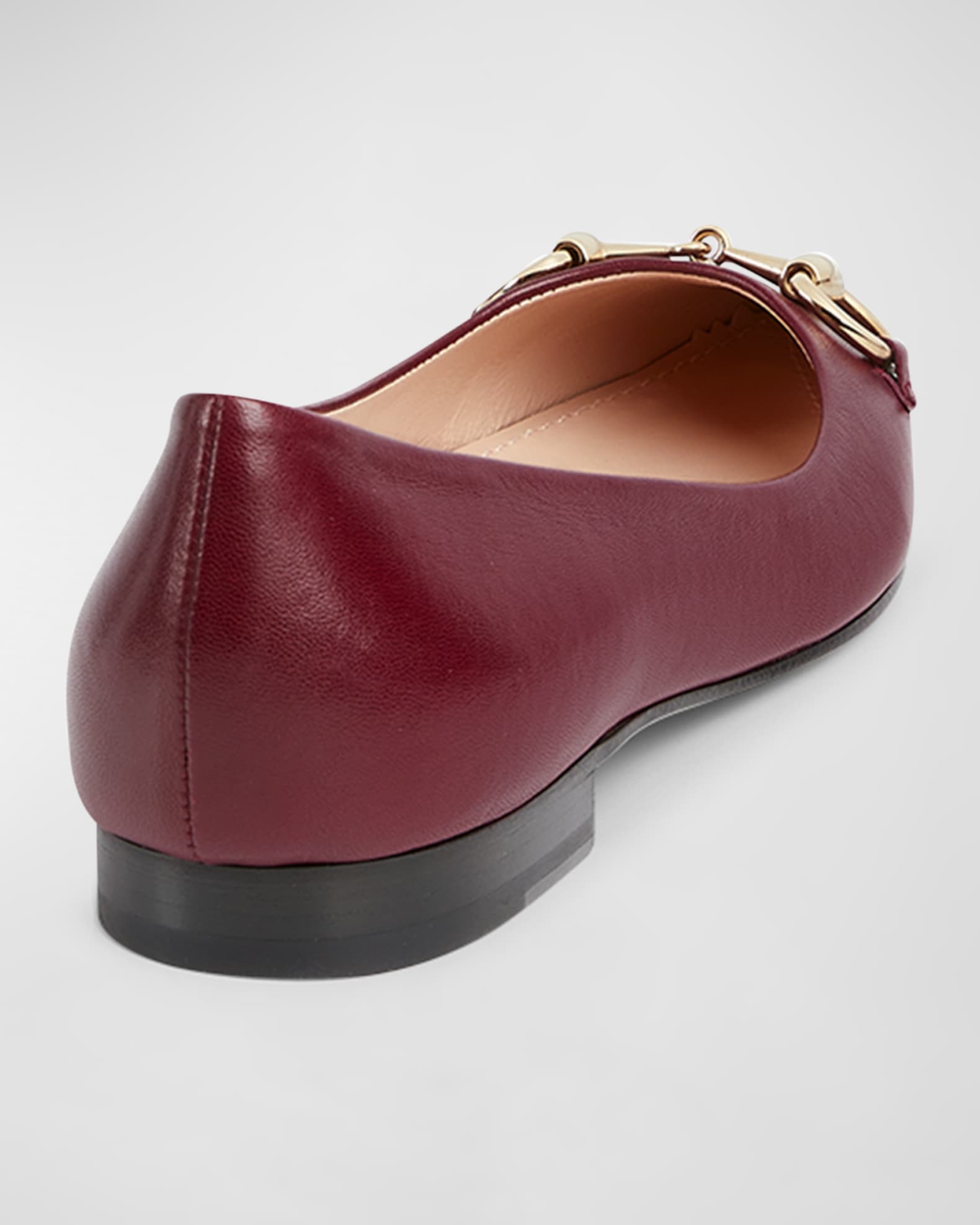 Gucci Erin Leather Horsebit Ballerina Flats Neiman Marcus