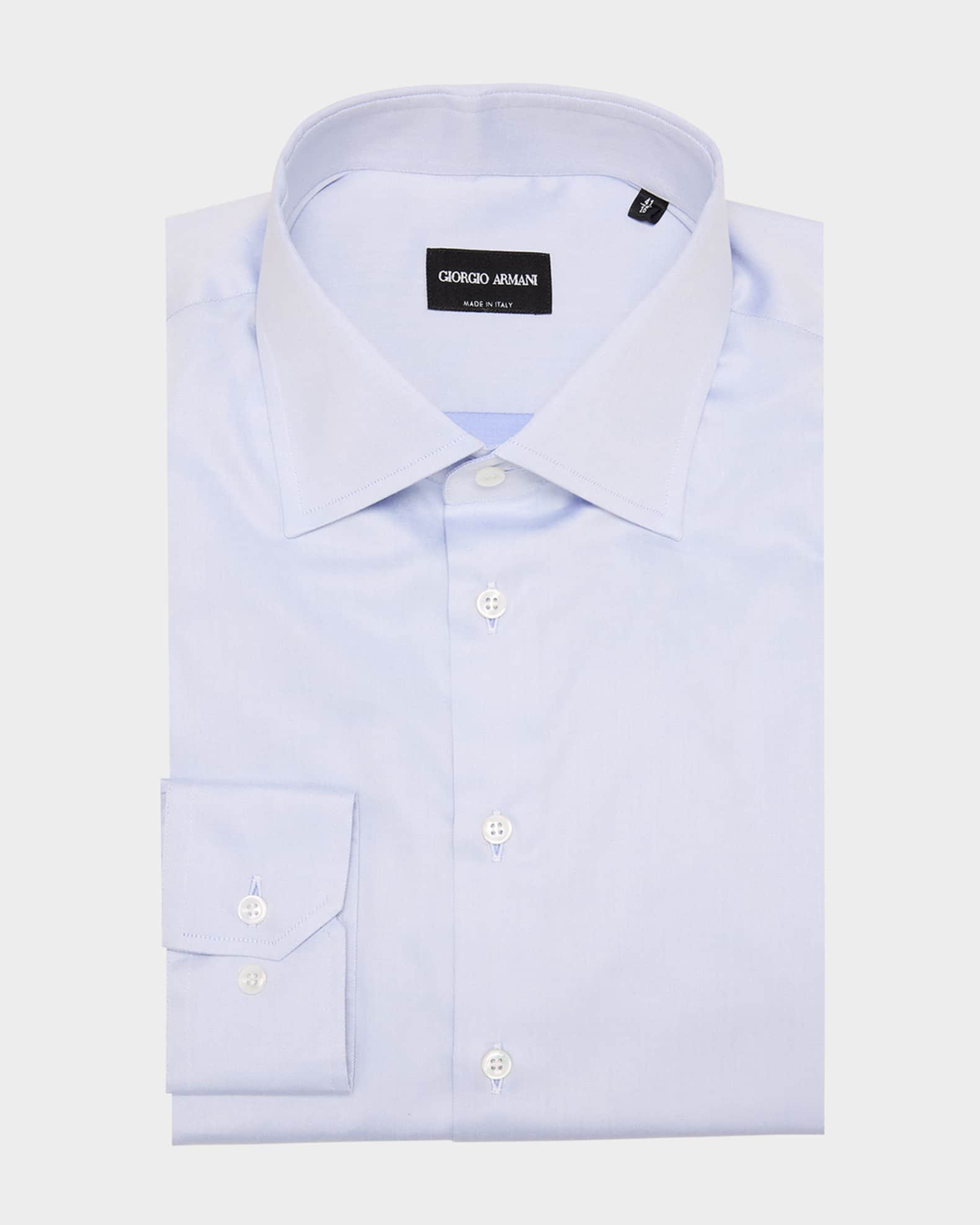 Men s Solid Cotton Dress Shirt