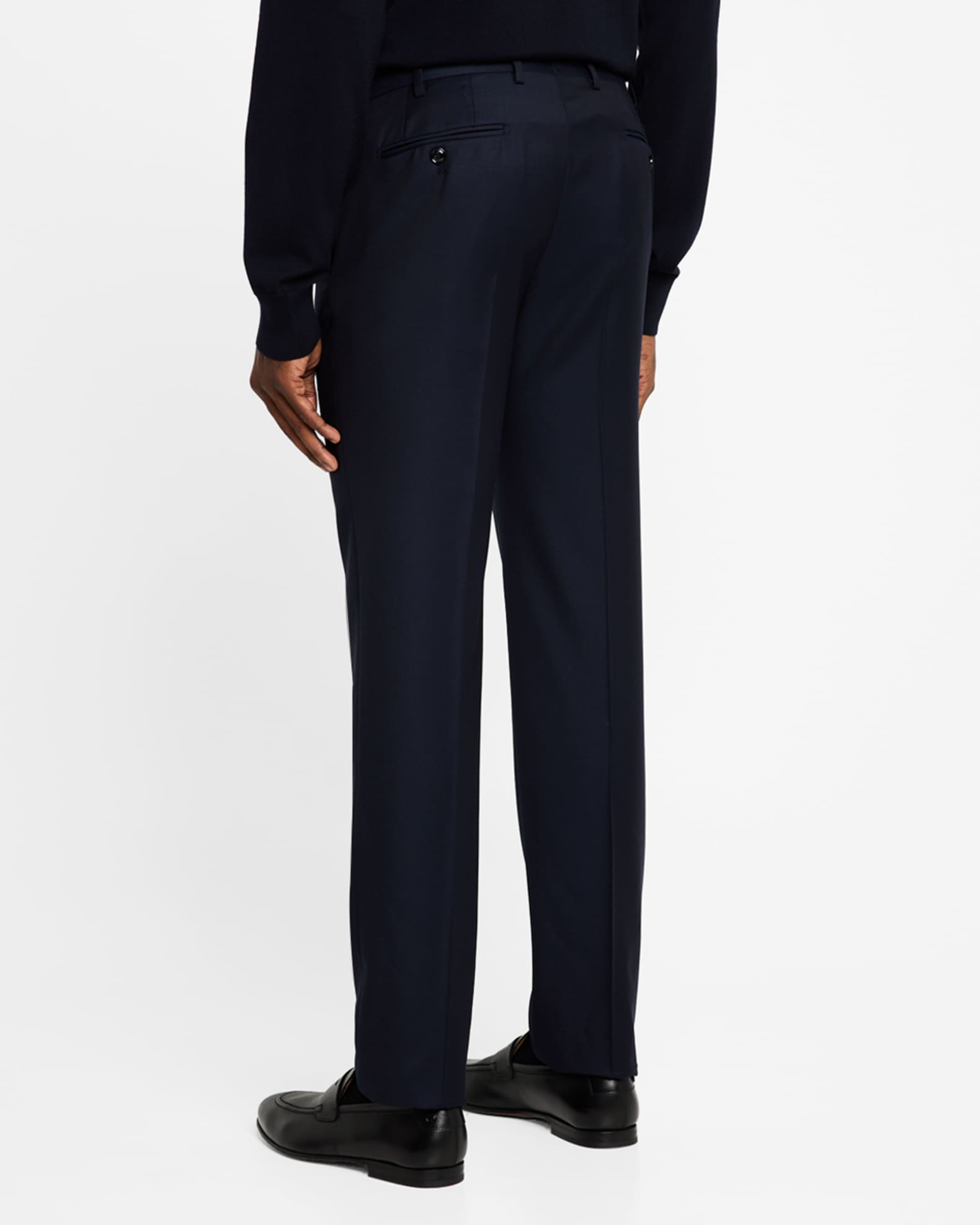 スーツ giorgio armani wide straight slacks (40) Giorgio Armani Men's Solid Wool Flat-Front Trousers | Neiman Marcus