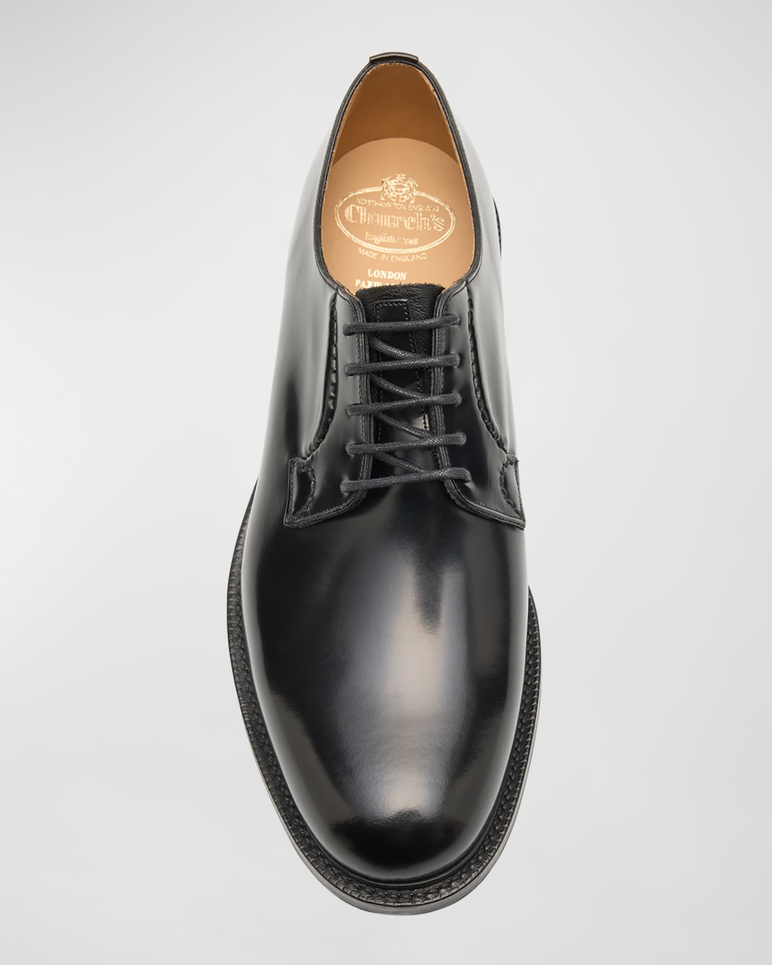 Church s Men s Shannon Polished Leather Derby Shoes Neiman Marcus