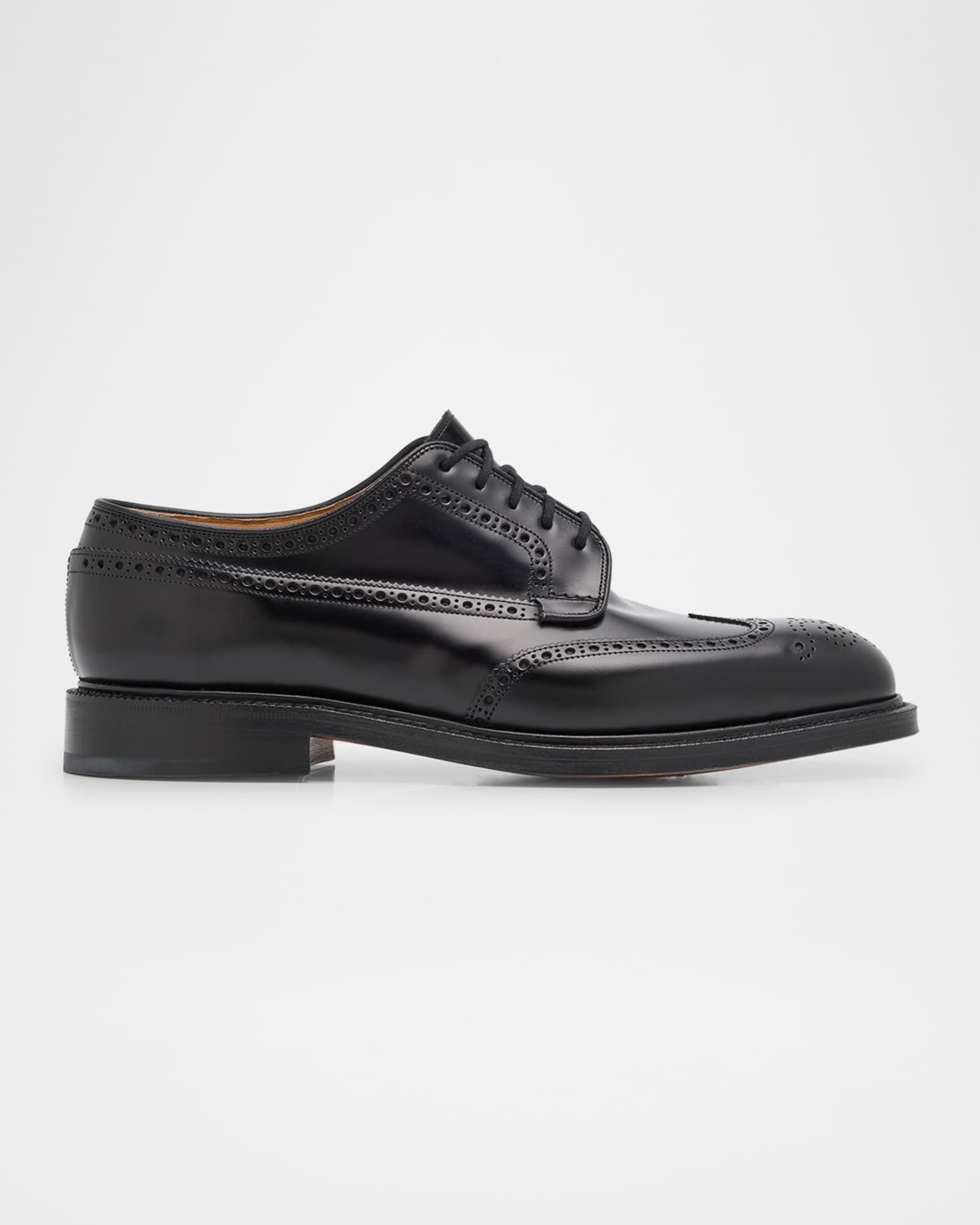 Church s Men s Grafton Wingtip Brogue Leather Derby Shoes Black Men s 11.5D Formal Dress Shoes Derby Shoes
