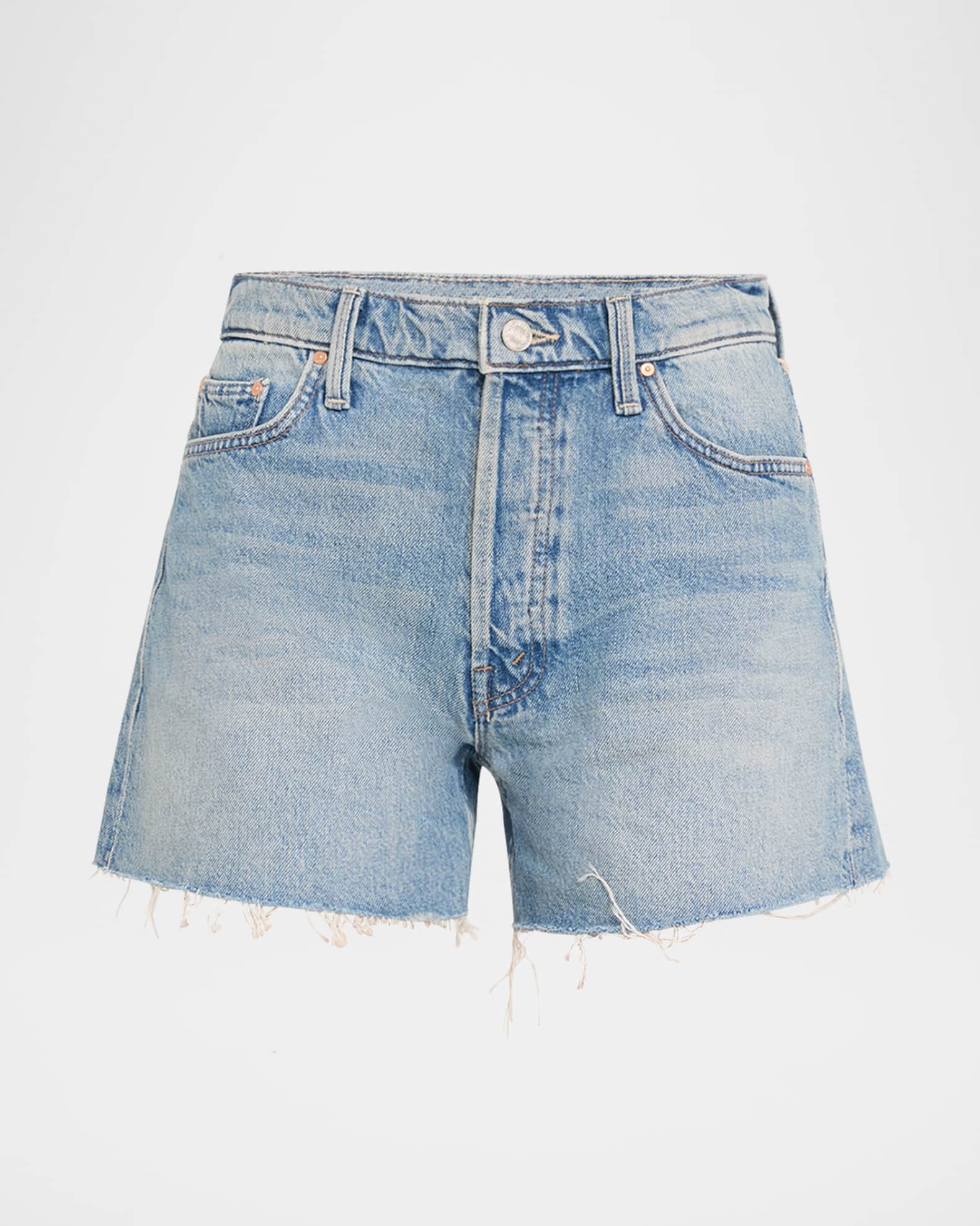 The Skipper Short N Long Fray Denim Shorts 0