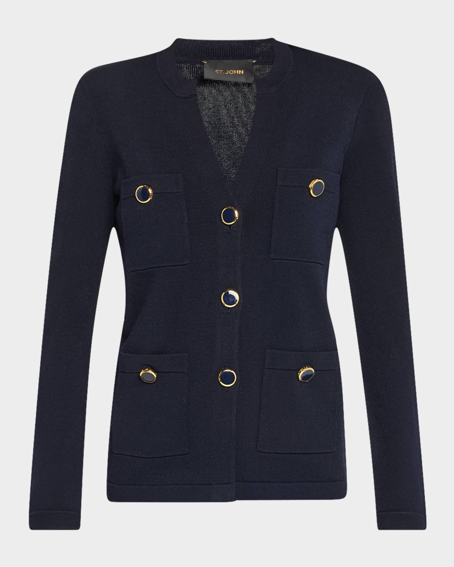 Santiago Knit Button-Down Jacket 0