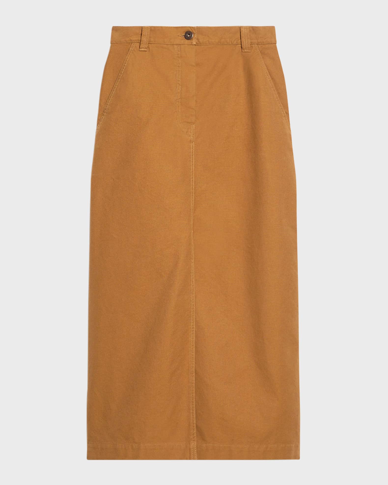 Weekend Max Mara Quincy Front Slit Cotton Midi Skirt