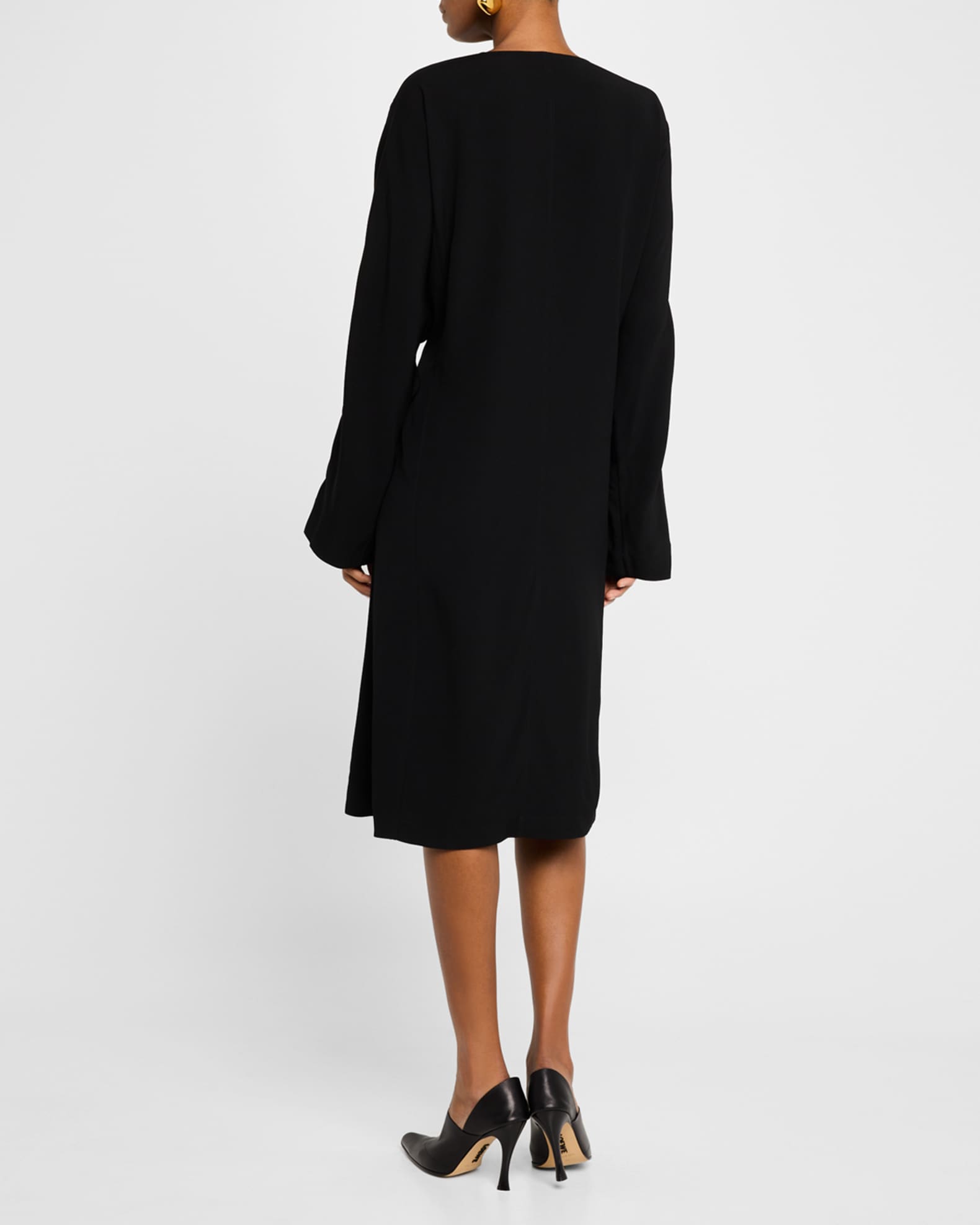 Pebble Long-Sleeve Midi Dress