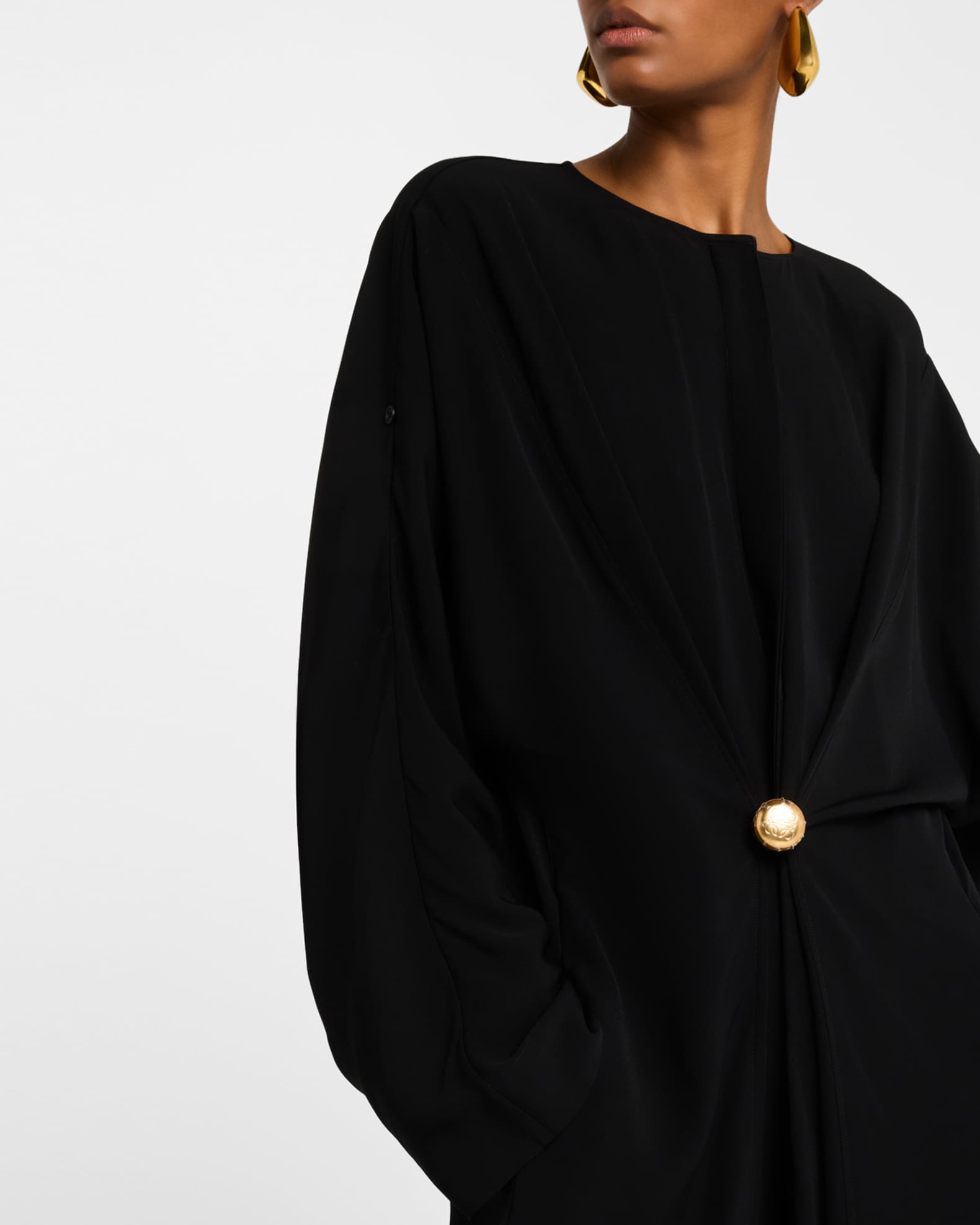 Pebble Long-Sleeve Midi Dress