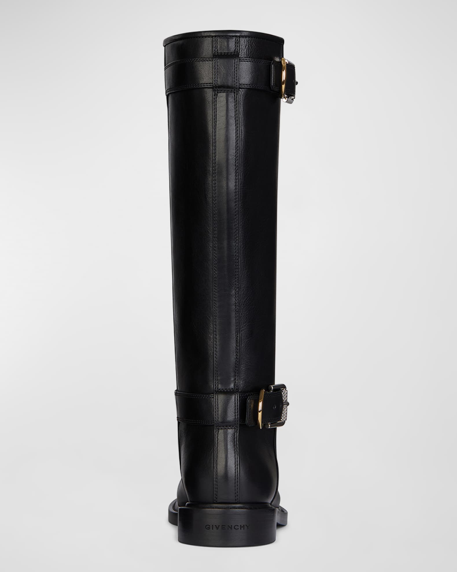 Givenchy Black Leather Voyou Boots