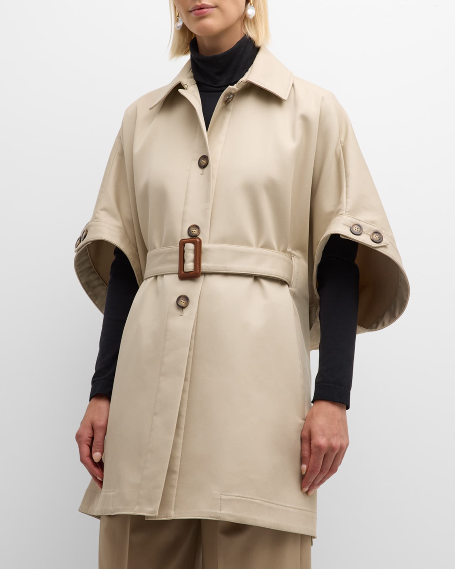 Agape Cotton Belted Cape 1