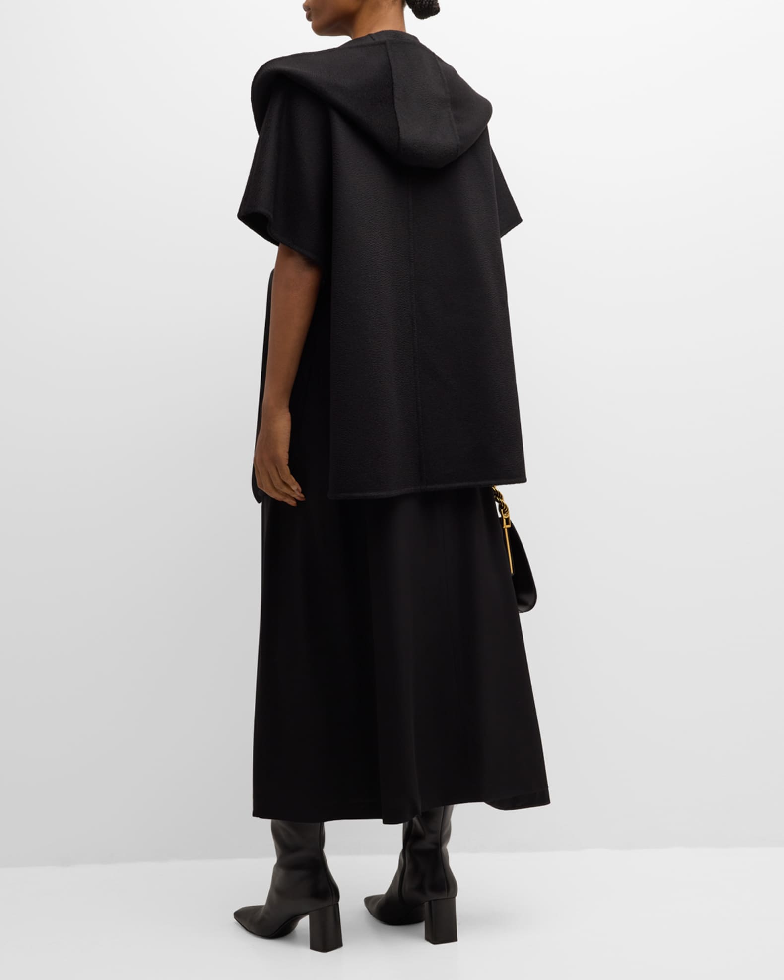 ◆MAX MARA 最新作 AW24◆Dorico ポンチョ/Black◆ Max Mara Dorico Belted Cashmere Cape | Neiman Marcus