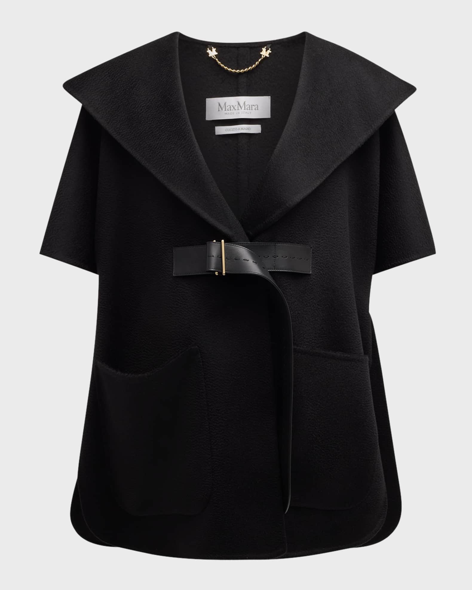 Dorico Belted Cashmere Cape  0