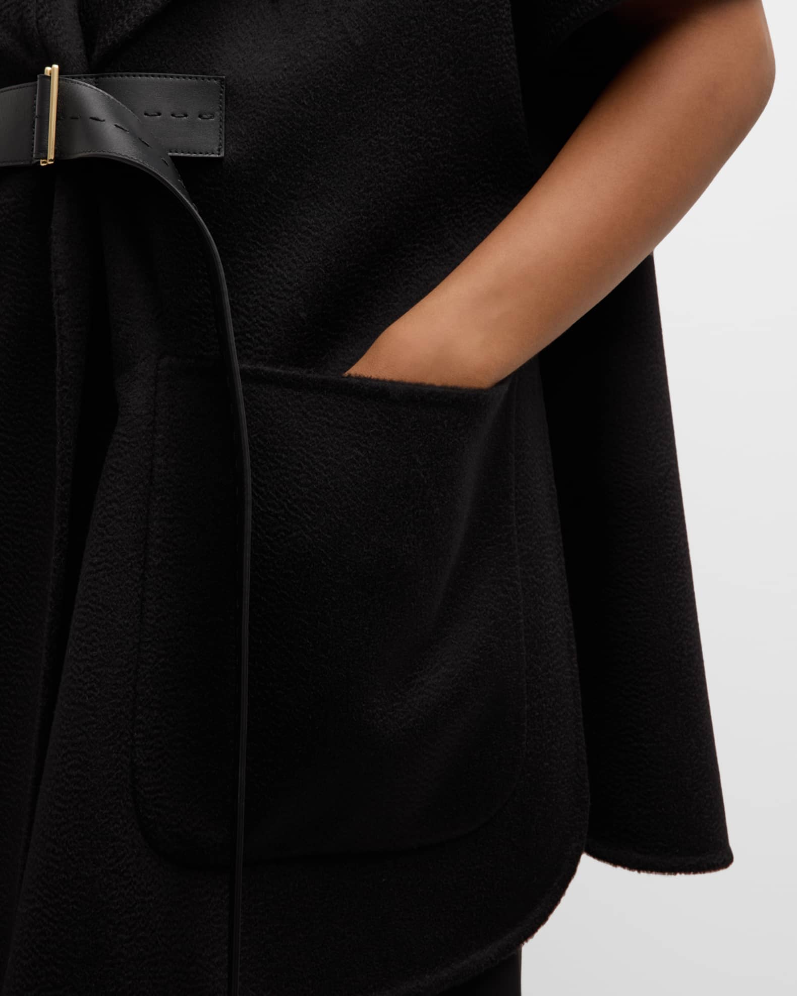 Max Mara Dorico Belted Cashmere Cape | Neiman Marcus