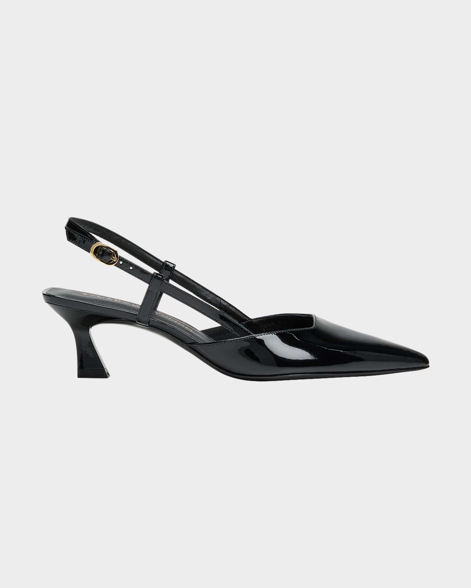 Vinnie Patent Kitten Slingback Pumps 0