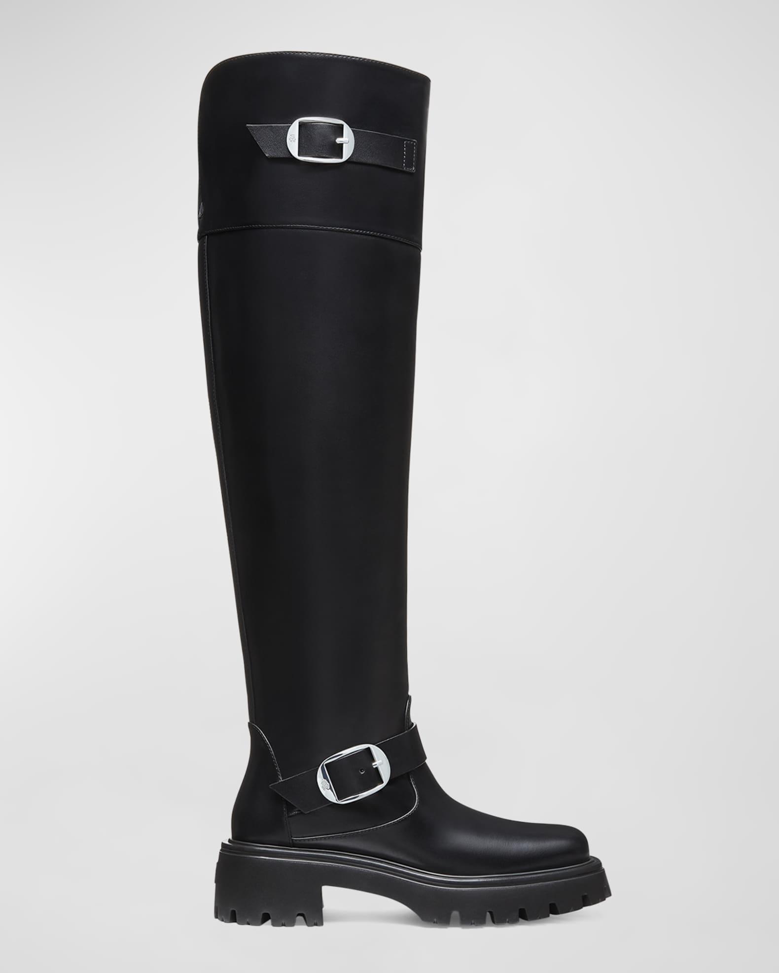 Emerson Buckle Leather Tall Boots 0