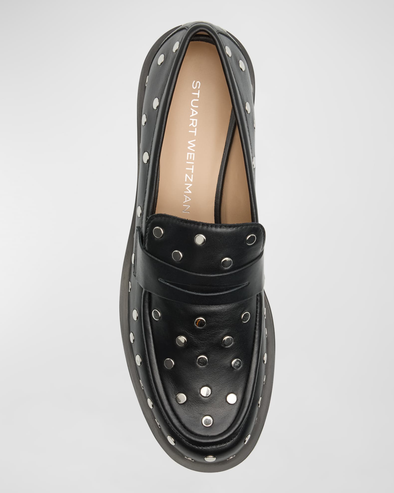 Studded black loafers new arrivals